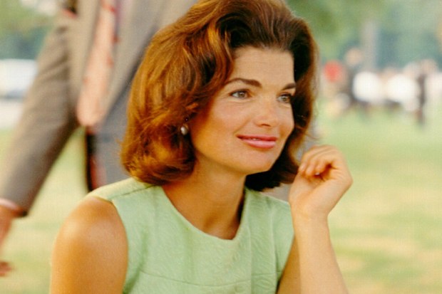 CIRCA 1960s:  Former First Lady Jacqueline Kennedy enjoys herself at a picnic circa the 1960s.  