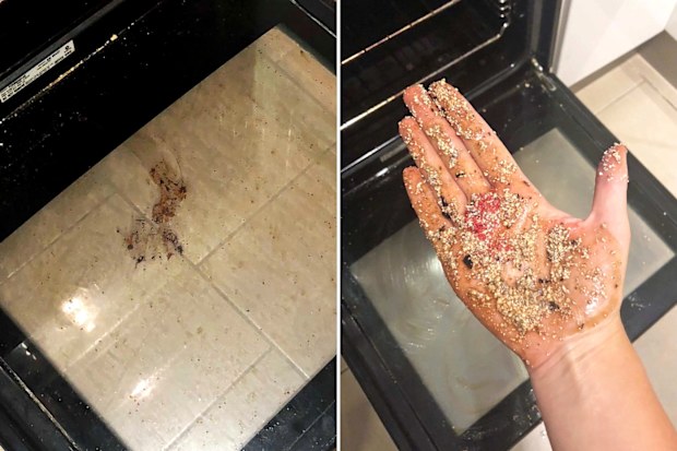 How to clean oven door