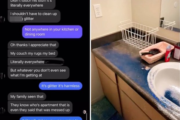 Woman gets 'glittering' revenge on her cheating partner