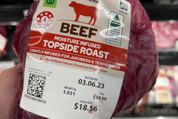 woolworths water infused meat products