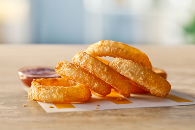 McDonald's Onion Rings with BBQ Sauce
