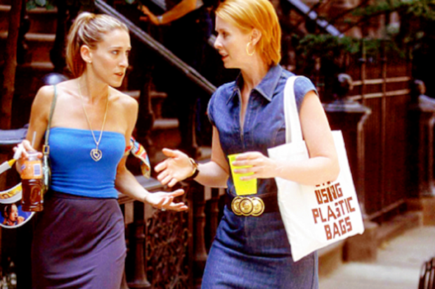 Carrie and Miranda Sex and the City.