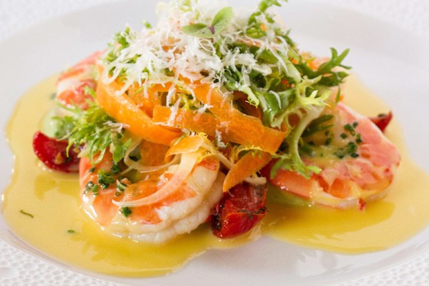 Neil Martin's warm king prawn salad 
