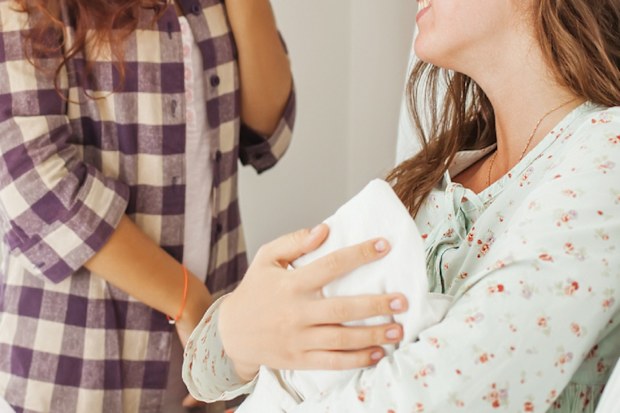 Woman jealous of baby