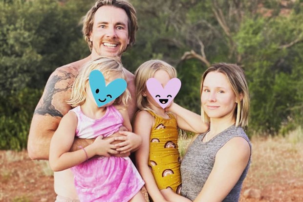 Dax Shepard and Kristen Bell with their daughters.