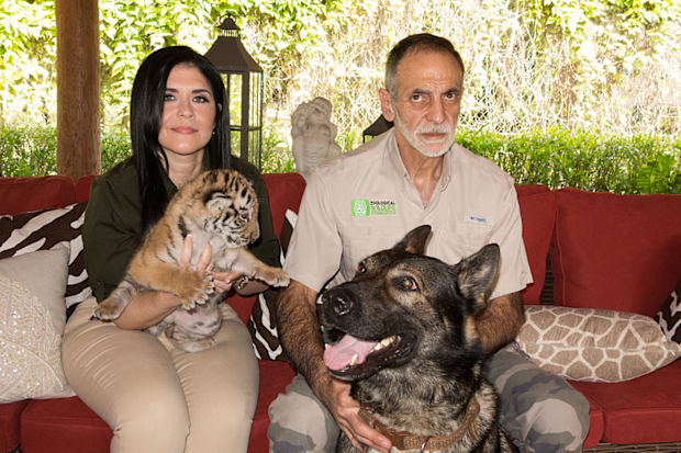 Maria and Mario Tabraue pictured at the Zoological Wildlife Foundation in Miami, Florida, in 2016.