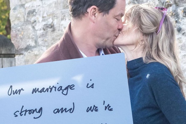 Dominic West and Catherine FitzGerald