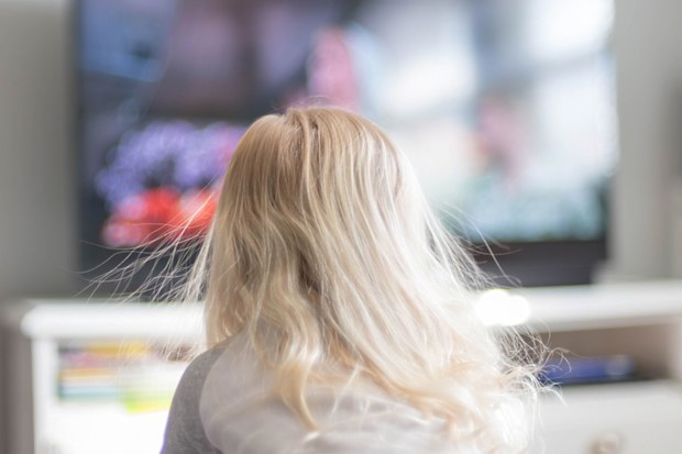 Child watching television