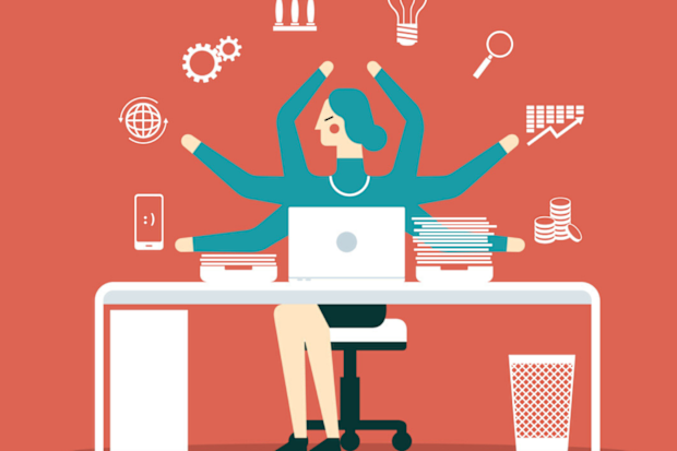 Women multitasking