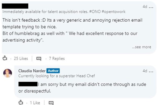 Recruiter shares abusive letter from rejected candidate: 'You get what you give'