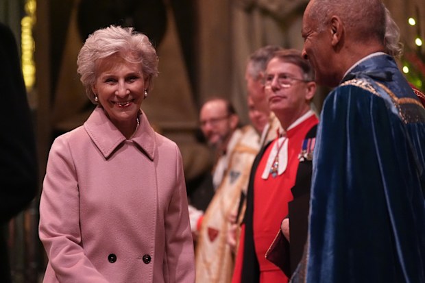 The Duchess of Gloucester at the 'Together At Christmas' Carol Service at Westminster Abbey on December 6, 2024 in London, England.