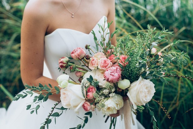 Bride outdoors