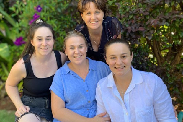 Ash Barty and her family