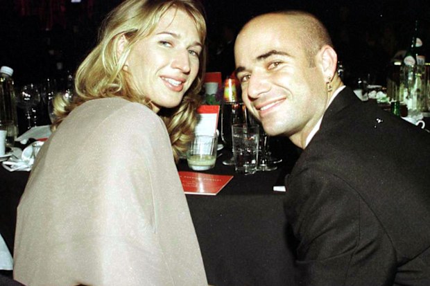 Steffi Graf and Andre Agassi during Andre Agassi Grand Slam For Children 1999 at MGM Grand in Las Vegas, NV, United States. (Photo by KMazur/WireImage)