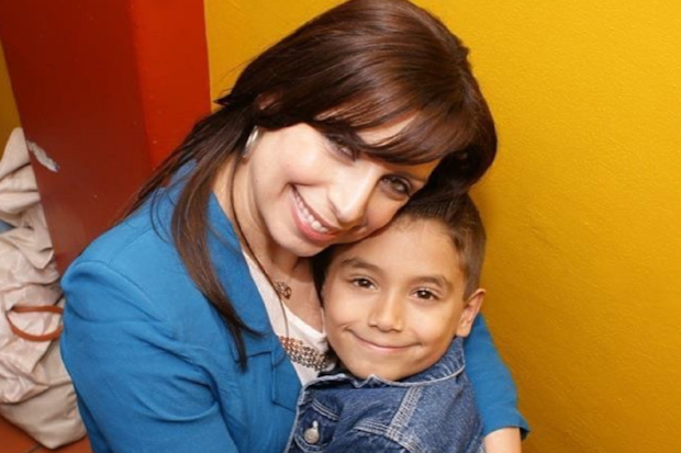 Jo Abi with her son Philip