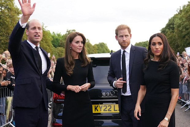 Prince and Princess of Wales with the Duke and Duchess of Sussex at Windsor Castle