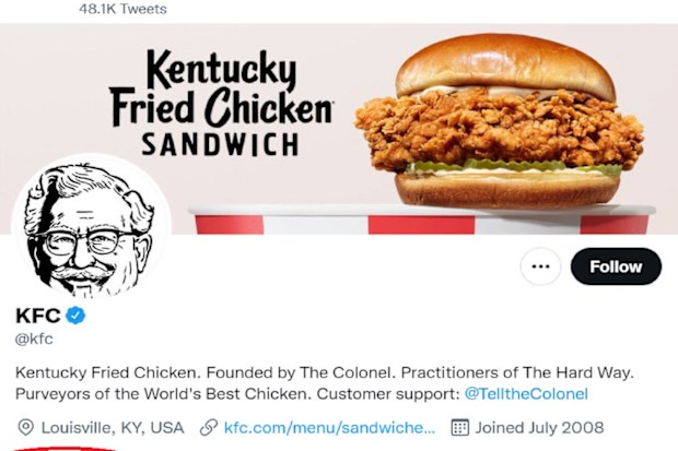 KFC on Twitter in US