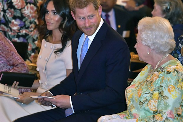 Meghan Markle, Prince Harry and Queen Elizabeth