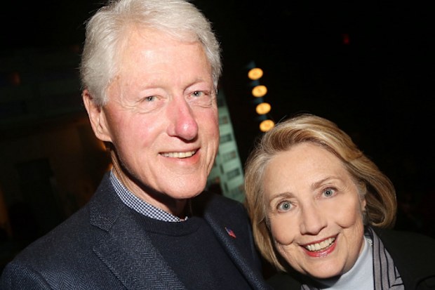 Bill Clinton and Hillary Clinton at the opening night of the new Manhattan Theatre Club play "Bella Bella" in 2019.