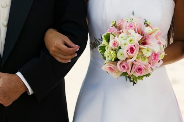 Father bride wedding ceremon