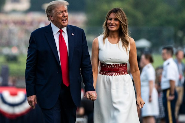 Donald and Melania Trump at the White House