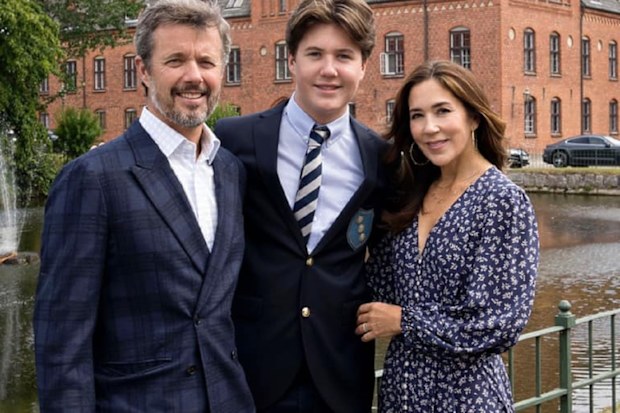 Prince Christian with Crown Prince Frederik and Crow Princess Mary.