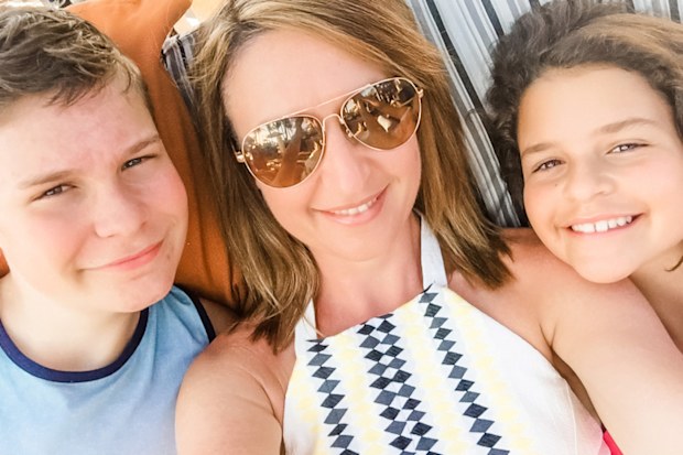 Tam Wrigley with her children