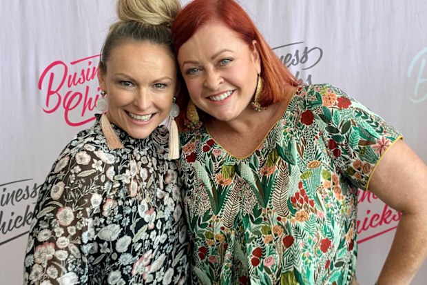 Shelly Horton (right) and Mel Schilling attended Sarah Jessica Parker's breakfast with Business Chicks.