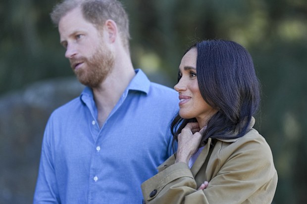 Meghan, Duchess of Sussex and Prince Harry, Duke of Sussex on April 16, 2026 during a Scar Tree Walk in Melbourne, Australia.