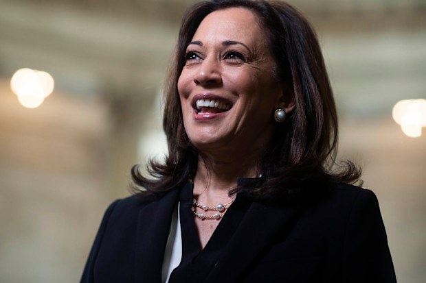 Kamala Harris pictured in 2020