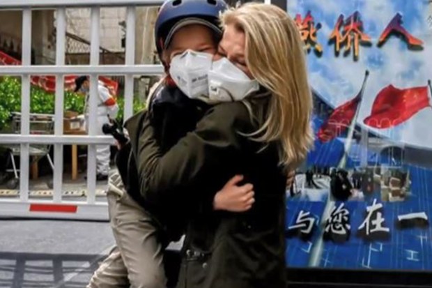 Janis Mackey Frayer was reunited with her son after 49 days apart.