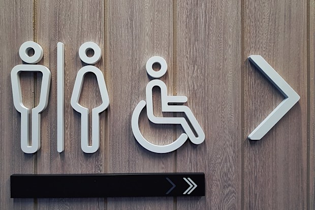 Disabled bathroom sign