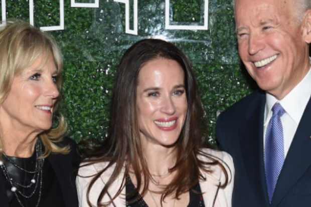 Ashley with her parents Jill and Joe Biden.