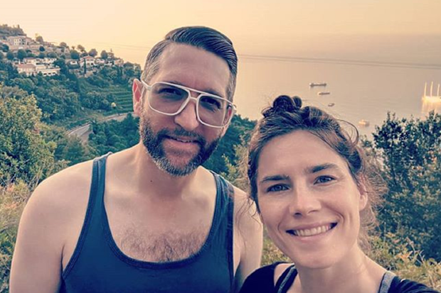 Amanda Knox and Christopher her fiance.
