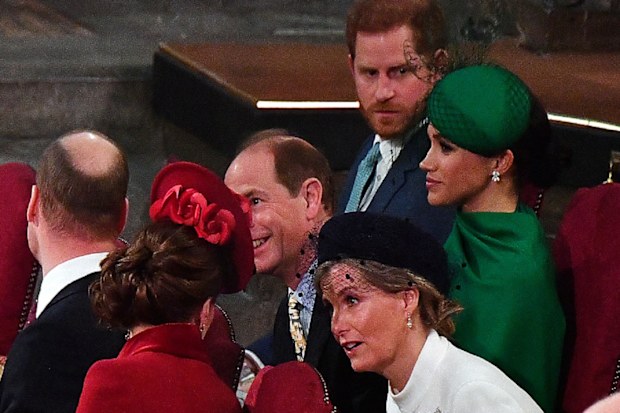 Harry and Meghan attend the Commonwealth Day service in 2020.