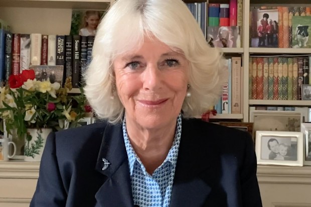 Camilla, Duchess of Cornwall working from home.