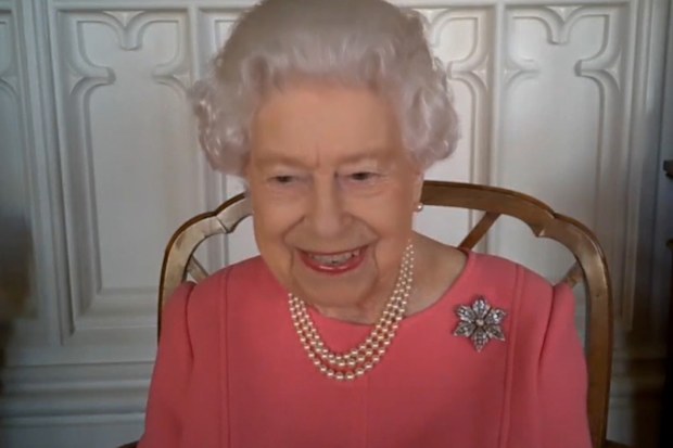 Queen Elizabeth on video call