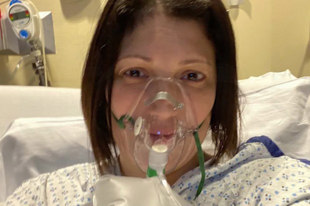 Nurse with COVID-19