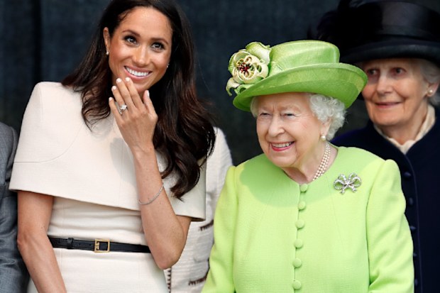 Queen Elizabeth and Meghan Markle in Cambridge.