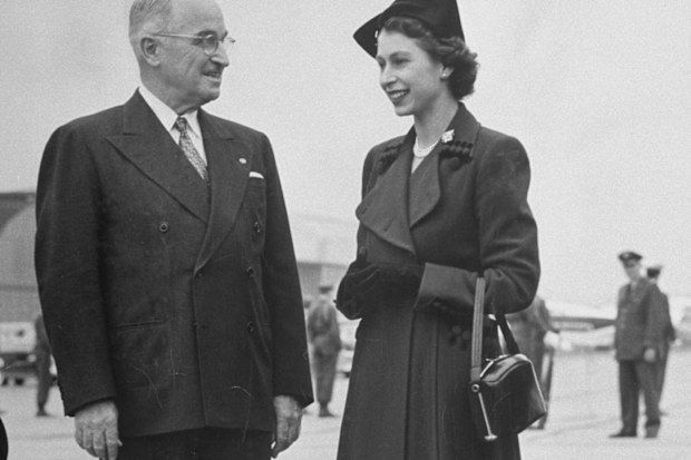 Princess Elizabeth talking with President Harry S. Truman, Washington DC, November 1951.  (Photo by George Skadding/The LIFE Picture Collection via Getty Images)
