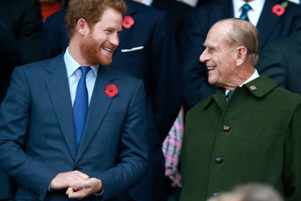 Prince Harry and Prince Philip in 2015.
