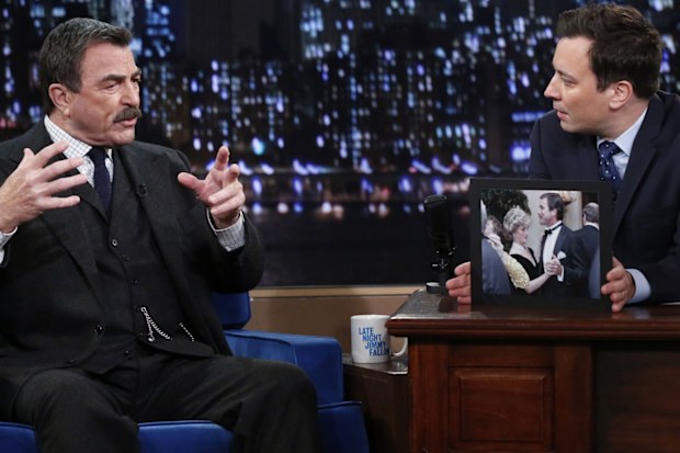 Tom Selleck and Jimmy Fallon