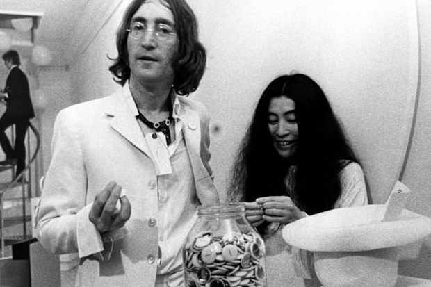 John Lennon and Yoko Ono pictured in 1968.