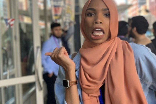 "On April 21st I smiled in the face of bigotry and walked away feeling the greatest form of accomplishment," Isma'aeel wrote on a tweet accompanying the picture.