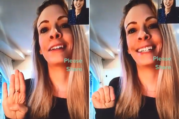 TikTok demonstrates domestic violence signal for help.