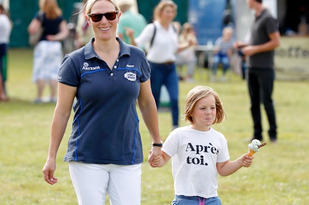 Zara Tindall with her eldest daughter Mia