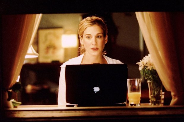 Carrie Bradshaw at her window