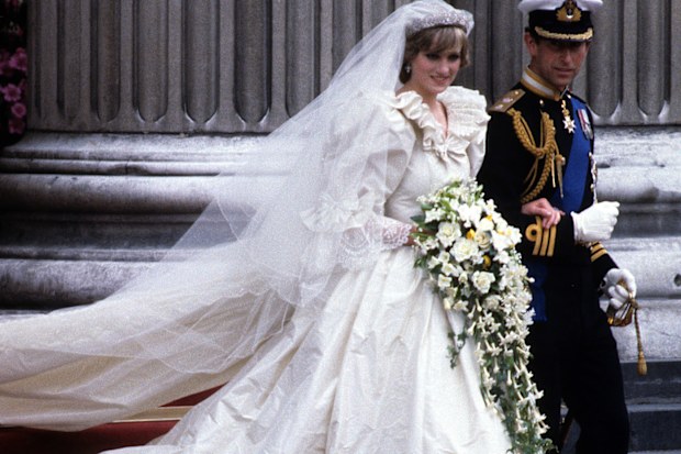 Princess Diana and Prince Charles on their wedding day in 1981.
