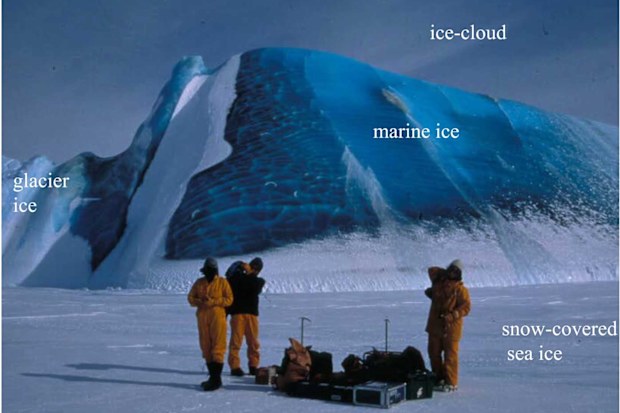 Diagram explains different components of green icebergs