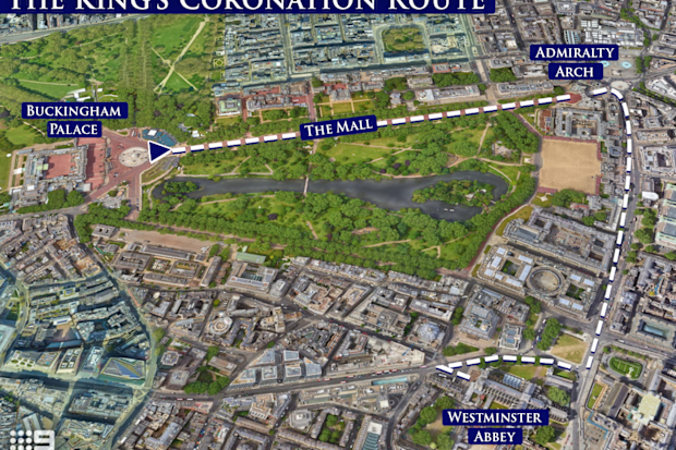 The procession route